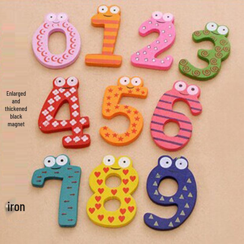 

Set of 10 Large Wooden Tourist Attraction Magnets for Early Education