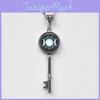 Classic Moon Goddess And Star Glass Necklace With Alloy Pendant For Women And Men