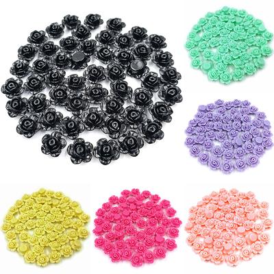 Candy Color Handmade Material Loose Beads Rose Flower Beads Fashion Beads for Crafted DIY Beads Multicolor Jewelry Accessories 20Pcs  Supply