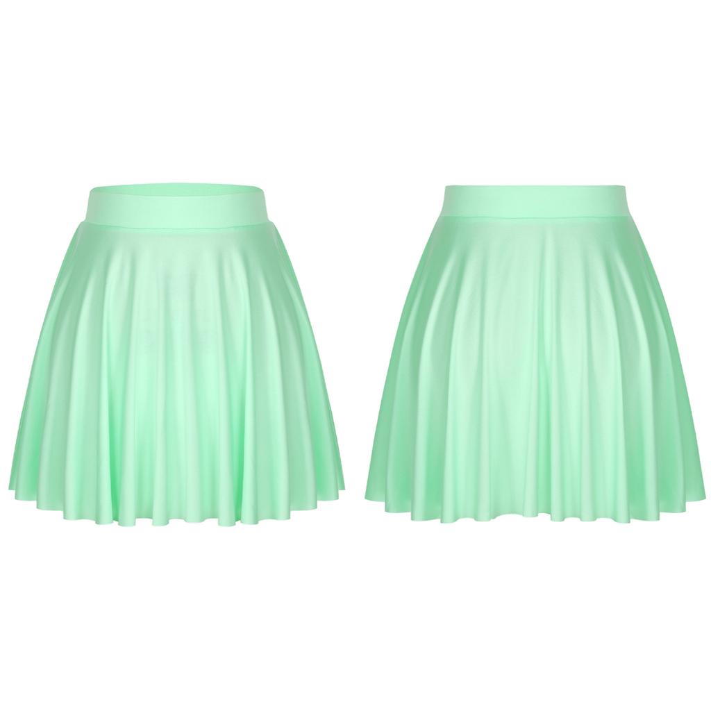 Damskie plisowane minispódniczki w kształcie litery A Rozciągliwe spódnice rozkloszowane Odzież do tańca Zwykła spódnica Odzież sportowa