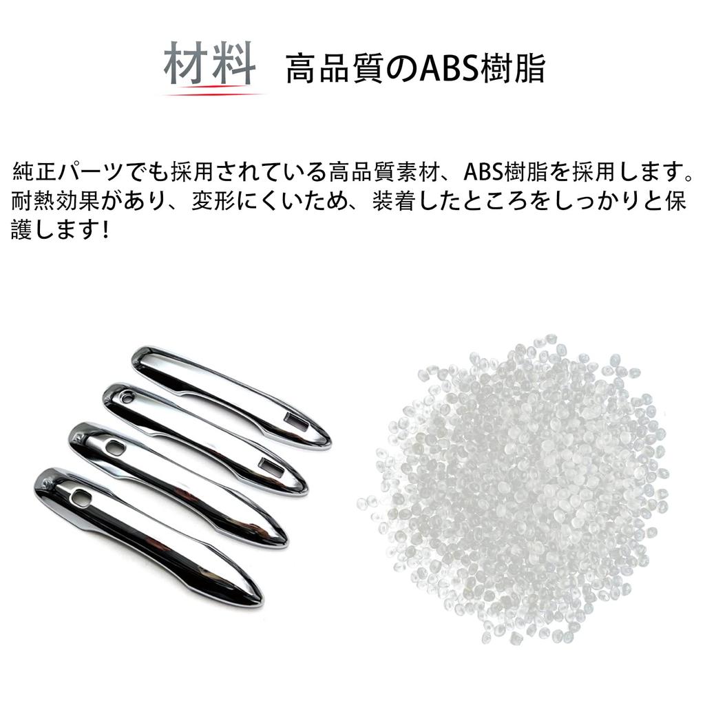 YOFAMO Toyota New Voxy New Noah 90 Series 95 Series 2022 Dedicated Outer Door Handle ABS Set & (January Onwards) Parts Cover, Resin, 4-Piece (Mirror