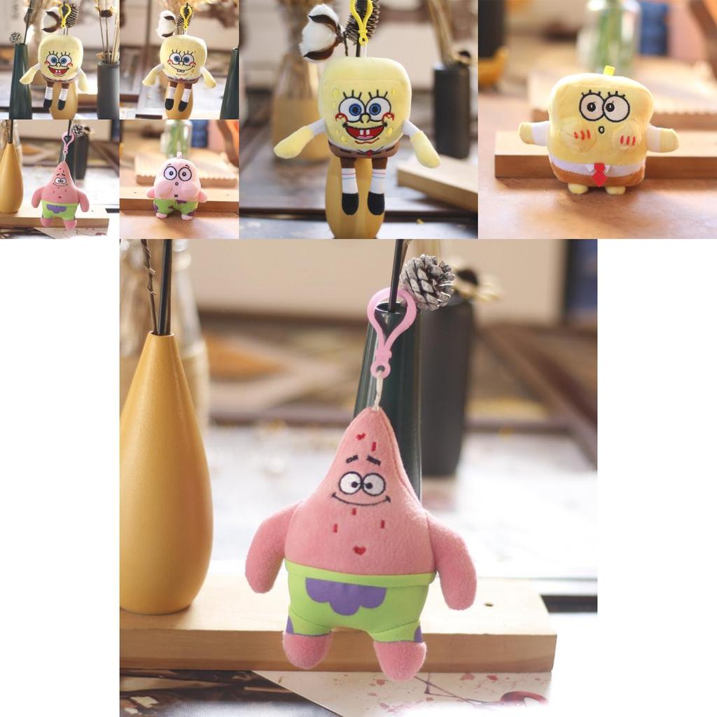 Adorable Spongebob Keychain Plush Toy Cute Patrick Bag Charm For Kids And Adults