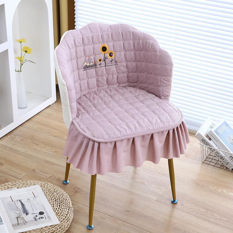 Thickened Makeup Chair Cover Chair Cover Comb Dressing Table Bench Household Girl Manicure Handrail