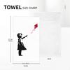 Ethereum X Banksy Balloon Girl Soft Face Towel Quick Dry Pool Bath Cotton Towels Breathable