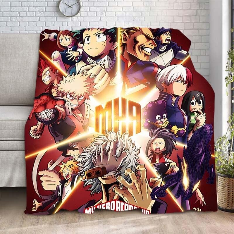 

Одеяло My Hero Academy Midoriya Izuku, фланелевые одеяла в стиле аниме, мягкие теплые покрывала с принтом для домашнего дивана