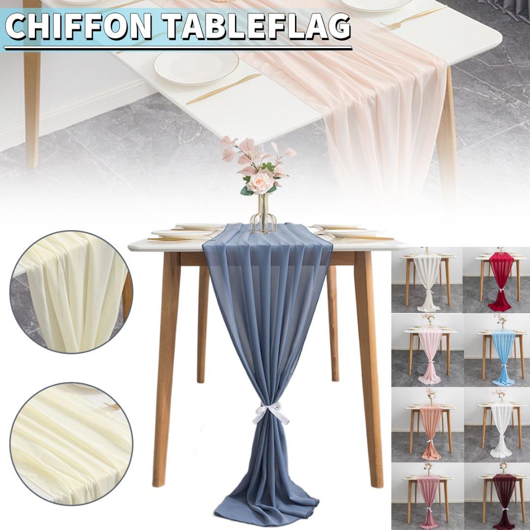 

PDTO шифоновая дорожка для стола, свадебный душ, вечеринка, день рождения, декор, украшения для стола