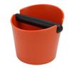Coffee Knock Box ABS Coffee Dump Bin Round Coffee Ground Container for Semi Automatic Coffee Machine Orange