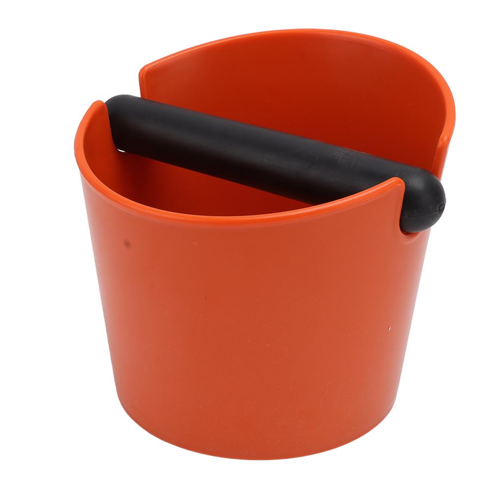 Coffee Knock Box ABS Coffee Dump Bin Round Coffee Ground Container for Semi Automatic Coffee Machine Orange