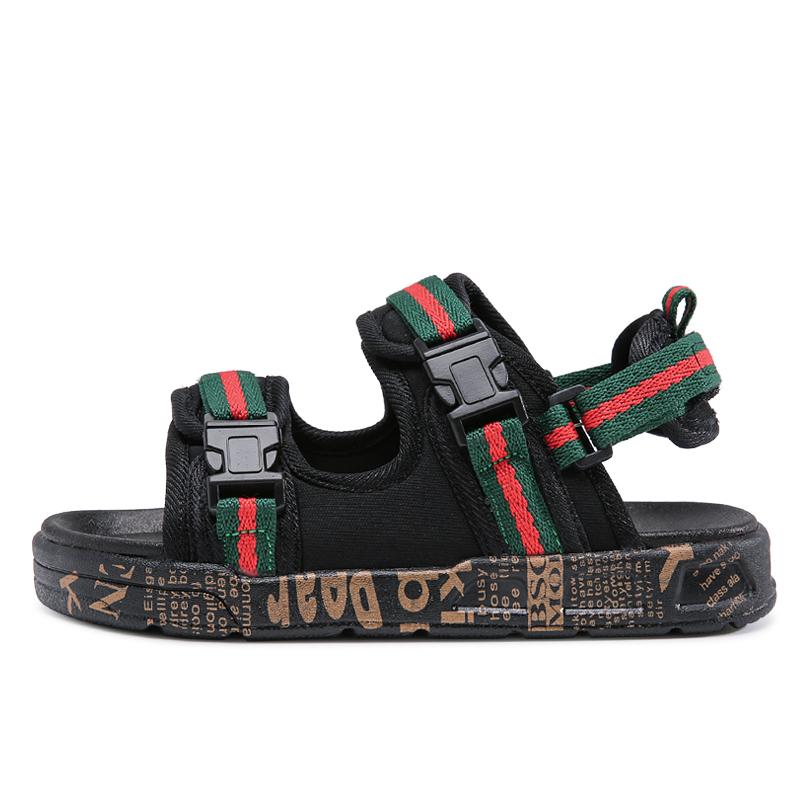 Children's Summer Fashion Lightweight Breathable Velcro Outdoor Casual Sandals Beach Shoes Slippers 26-37
