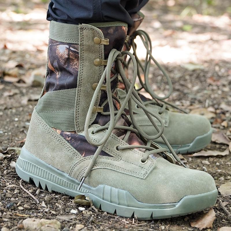 High-top Hunting Training Boots Men Desert Combat Boots Lace Up Winter Shoes Lightweight Sneaker Outdoor Hiking Shoes