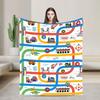 T-Thomas The Train Friends Flannel Blanket Cartoon Railway James Soft Warm Bedding Throws for Home Decor Picnic Sofa Bed Cover