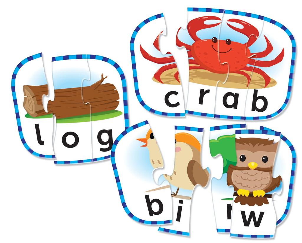 Learning Resources Puzzle for Authentic Cards, Spelling, English, Toddlers, LER6086,