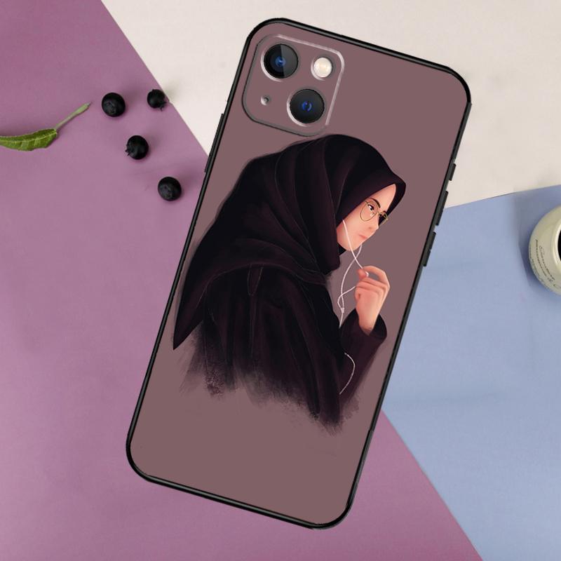 

Islamic Hijab Girl Queen Silicone Case For iPhone 17 14 13 12 11 15 Pro Max 16 Plus 12 13 Mini 16e 17 Air Back Cover iPhone 17 Air