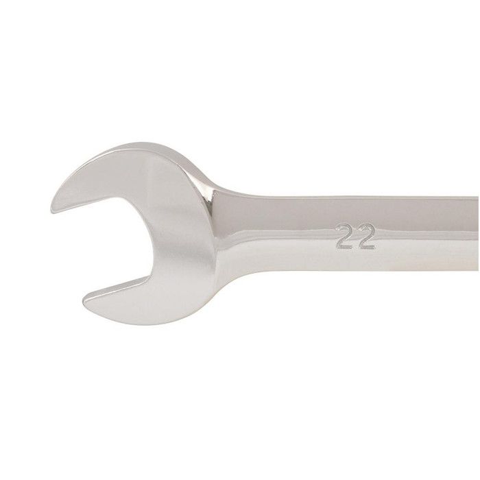 Ratsche-Gabelschlüssel, gerade Kopf - 22 mm - Stahl - Silverline