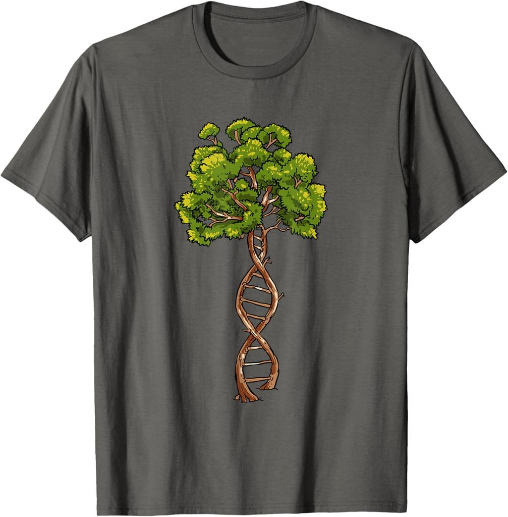 DNA Baum des Lebens Wissenschaft Genetik Biologie Liebhaber Grafik T-Shirt Kurzarm Lässig Rundhals T-Shirt
