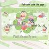 A5 Shin-chan Four-leaf Clover Leather Notebook with Full-Color Pages - Trendy Hardcover Cartoon Planner for Students