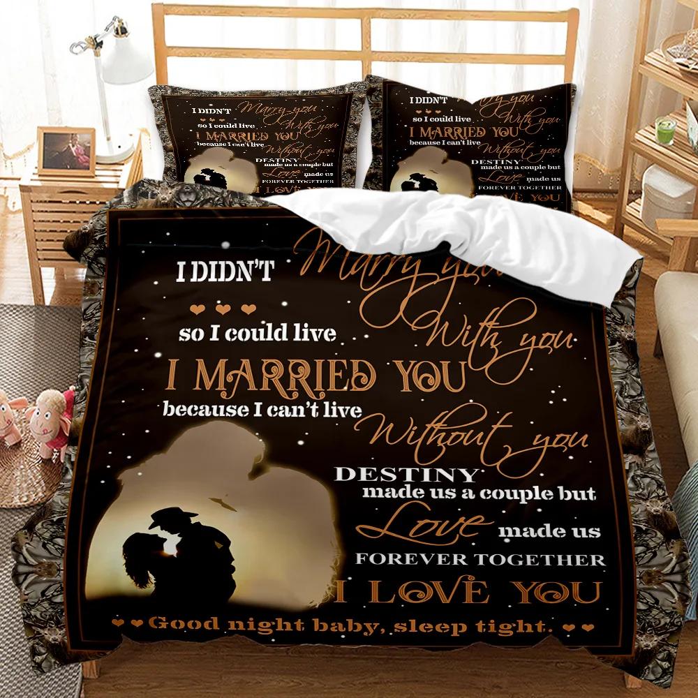 Letter Duvet Cover Set Love Vows Letter To Lover Letter Twin Bedding Set Couple Gift Lover Queen King Size Polyester Quilt Cover