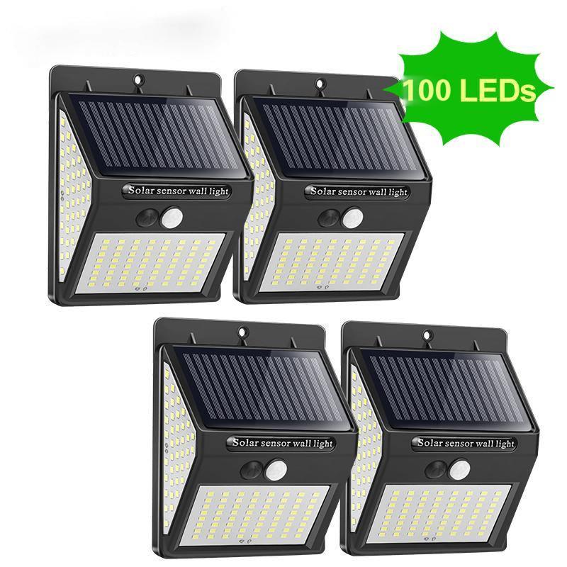 1pcs Solar Sensor Wall Light 100LEDs Solar Energy Street Light Yard Path Home Garden Solar