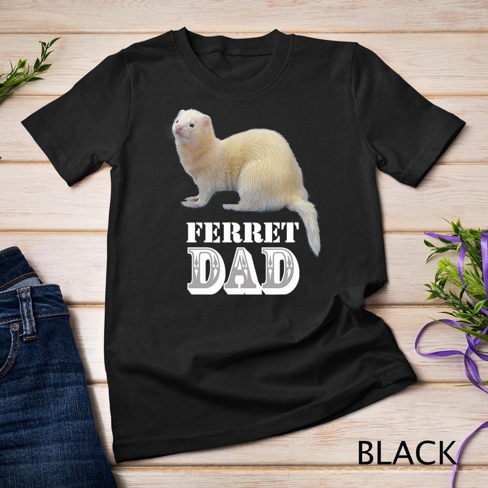

Милый папа-альбинос белый хорек, любитель хорьков, детская футболка, подарок для питомца, унисекс футболка 3XL
