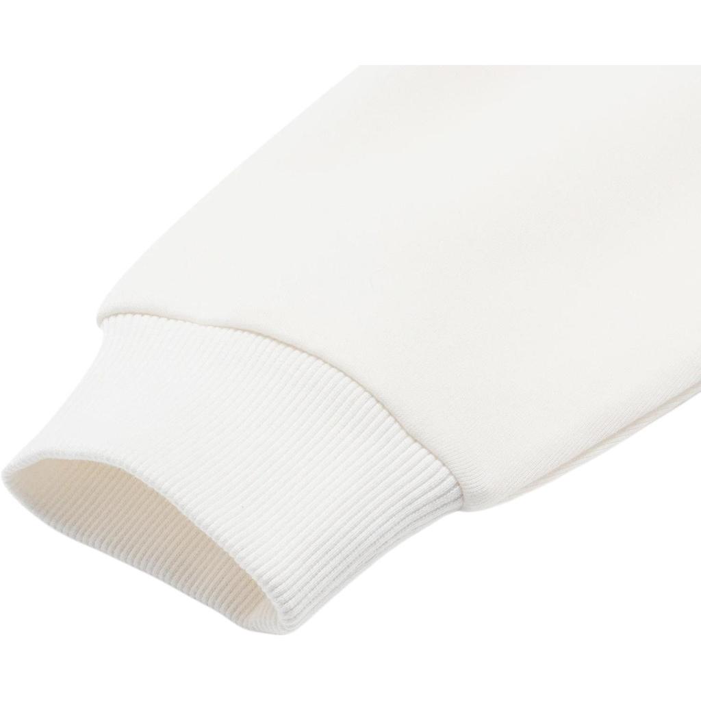 Li-Ning Chinese Culture Series Floral Alphabet Print Loose Pullover Sweatshirt Women Tops Off-White AWDT760-2