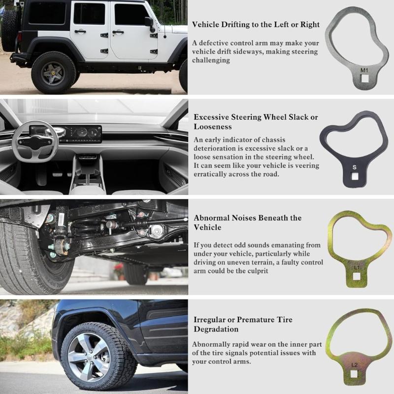 Professional Automotive 41620 Cambers Alignment Tool For Cars Includes 5 Adjustable Holders And Extended 14.5" Wrench
