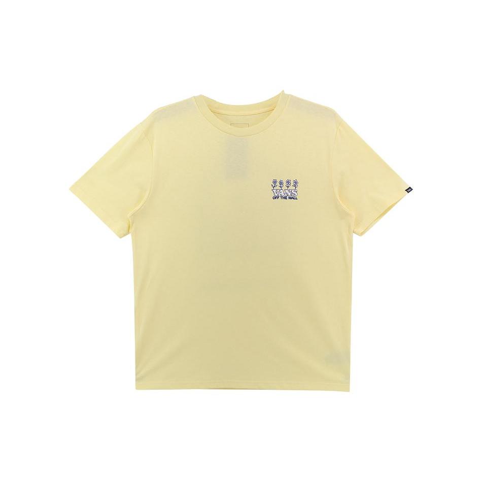 Vans T Shirts Men s Yellow Crew Neck Moderate Straight Fit VN0A7PZG86V XXL