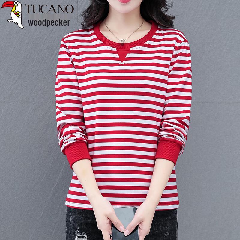 Woodpecker Women's Autumn Striped Long Sleeve T-Shirt