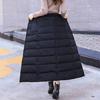 WTEMPO Winter Warm Long Skirt Women's Autumn Winter Thickened Down Cotton Skirts Large Size Casual Zipper Winter Skirt
