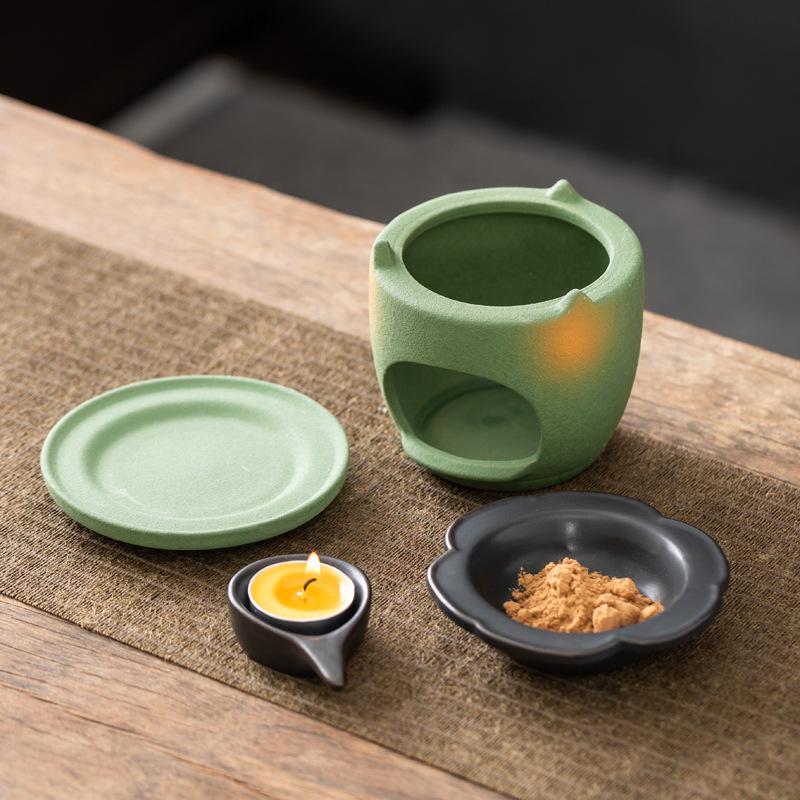 Y Ceramic Fire Insulation Incense Burner Sandalwood Power Wax Burner Green Candle Essential Oil Aromatherapy Lamp Wax Melt Stove