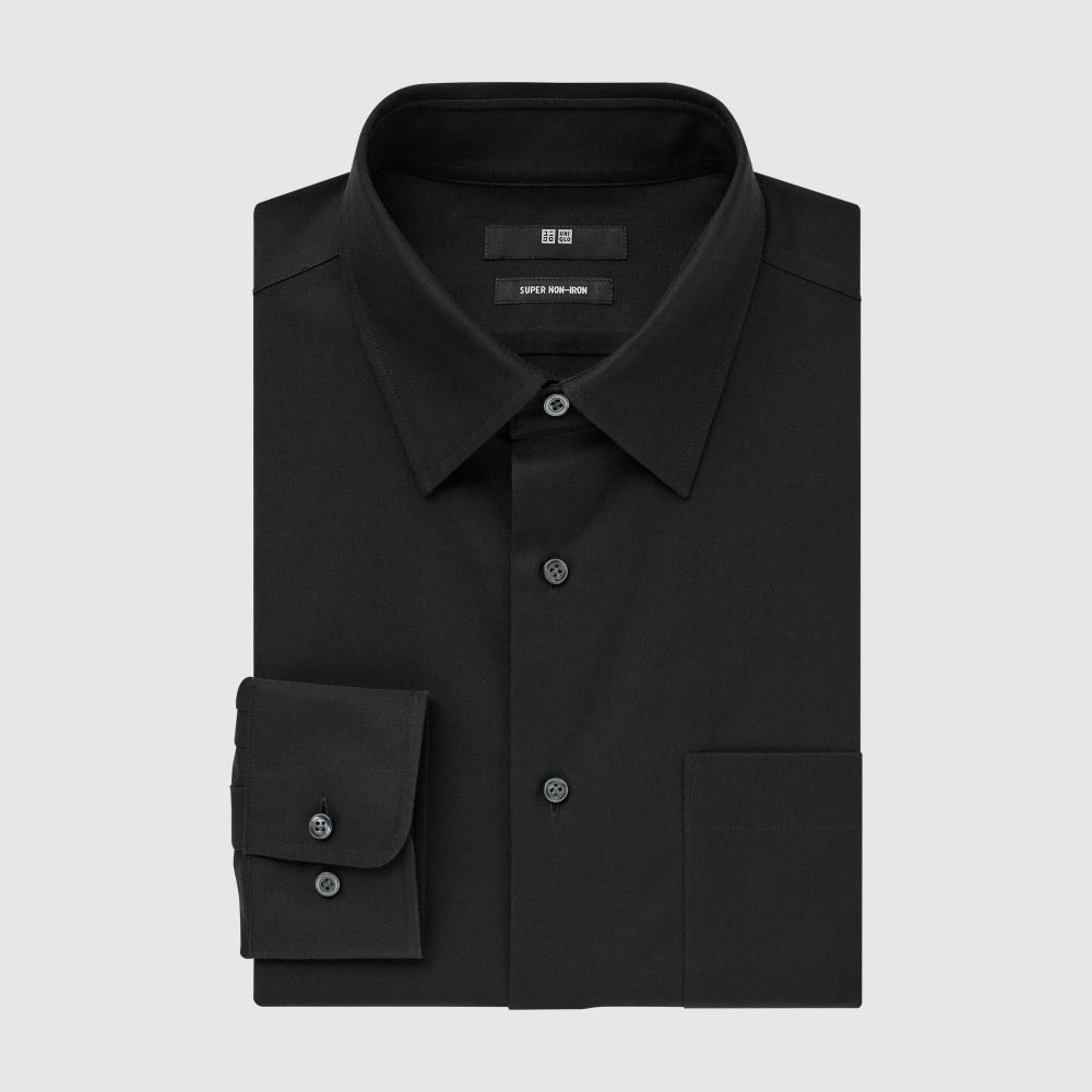 

Рубашка стандартного кроя UNIQLO Super Non Iron с длинным рукавом обычного цвета