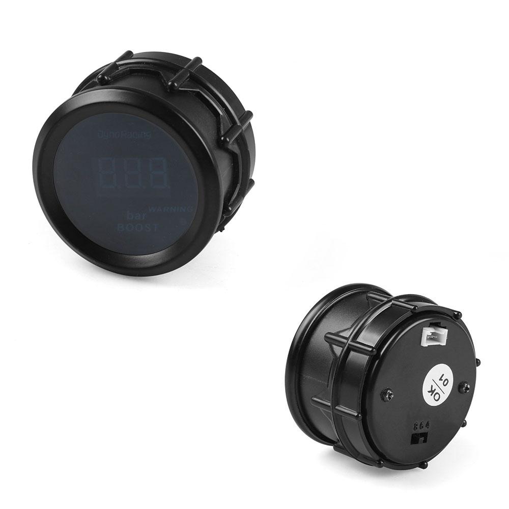 Dynoracing 2inch 52mm Car Boost turbo gauge BAR Type Blue Digital Led Turbo Boost Meter sensor