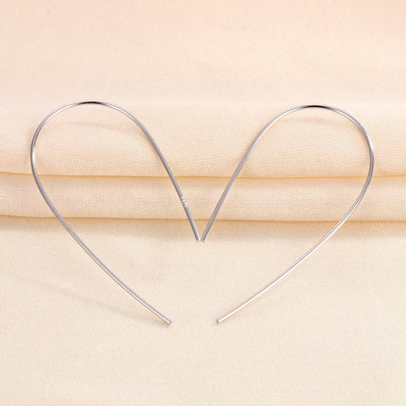 S925 Silver Korean Edition Premium Earrings for Women, Super Immortal, Simple Large Earrings, Exaggerated Temperament Lines Earrings