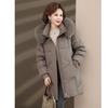 New Middle-aged and Old Winter Medium and Long Down Jackets Thickened Mother Women's Clothing Fox Fur Collar White Duck Down Jacket