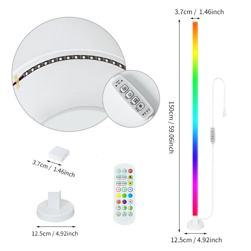 RGB LED Floor Lamp Controlled By Remote Control And APP Synchronize With The Music Game Room Decoration Indoor Ambient Lighting