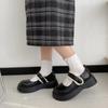 Fashion New Vintage Mary Jane Small Leather Shoes 2024 Spring and Autumn Thick Sole Versatile Design Feel Single Shoe Zapatos De Mujer