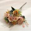 Artificial Flowers Wedding Christmas Craft Wreath Home Decor Accessories Bride Holding Flowers Scrapbooking Silk Hydrangea Peony