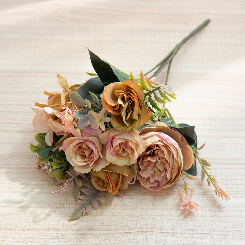 Artificial Flowers Wedding Christmas Craft Wreath Home Decor Accessories Bride Holding Flowers Scrapbooking Silk Hydrangea Peony