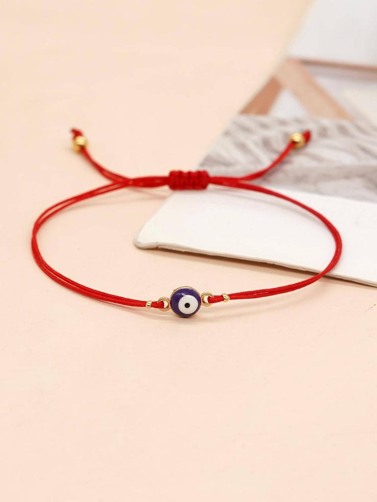 Red String Evil Eye Charm Bracelet For Women Daily Wear Fashion Accessory