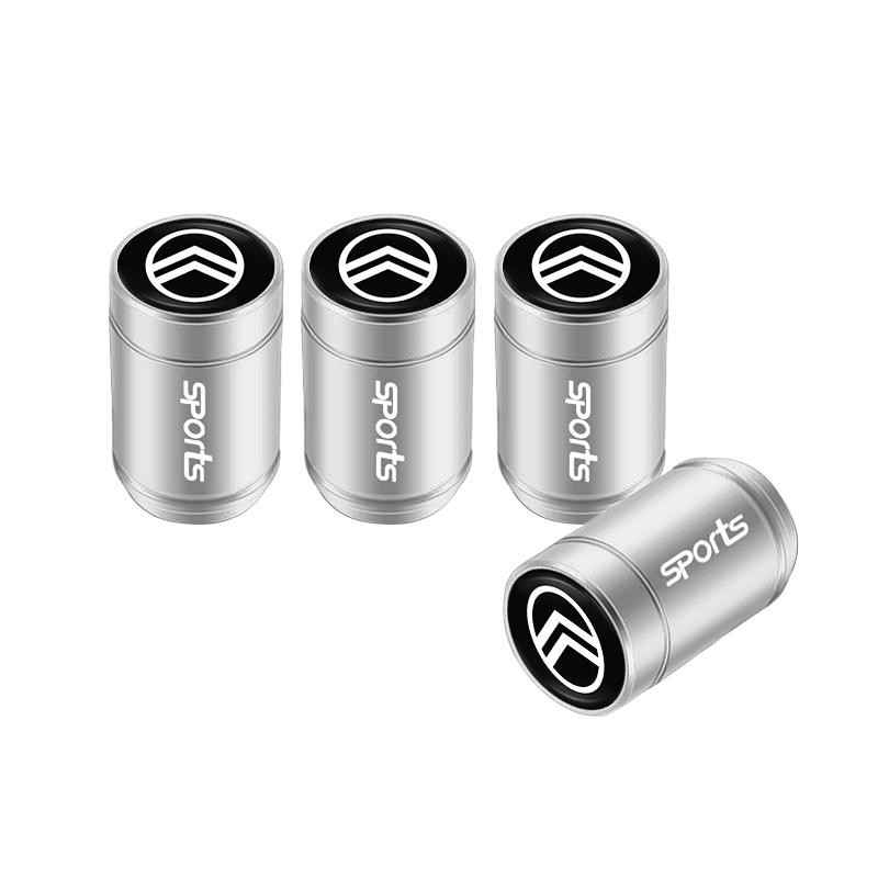 Aluminum Alloy Car Tire Valve Stem Caps Wheel Valve Accessories For Citroen C5X e-C4 X e-C3 C4 C3 C5 Berlingo C-Elysee C-Crosser sdcr63