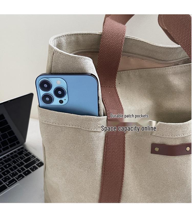 2025 Large Capacity Canvas Travel Handbag - Versatile Single Shoulder Bag for Commute, Casual Shopping, and Fashion.