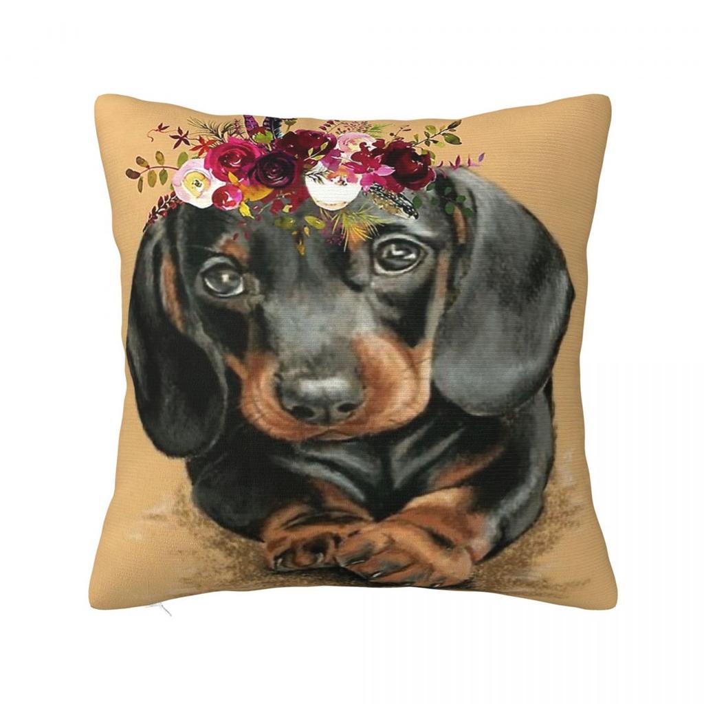 My Lovely Daschund Pillow Case Dachshund Wiener Sausage Doxie Dog Cushion Cover Awesome Zipper Decorative Pillowcover for Seat