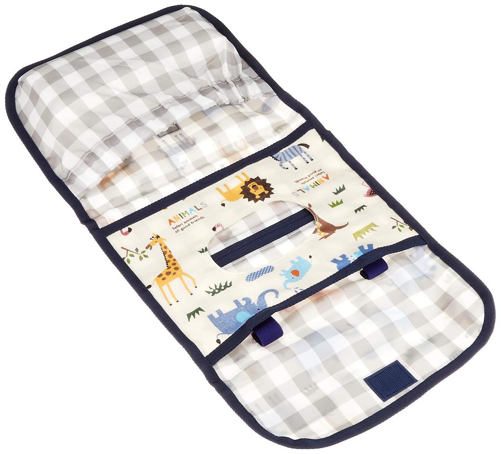 COLORFUL CANDY STYLE Diaper Pouch for Diaper Changes and Made In Animal March Across the Savanna B1403500 (Tri-Fold) Outings, Japan, (Scarlet,