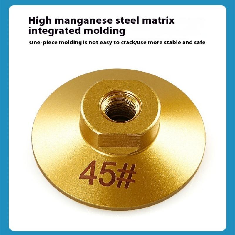 2 Inch Angle Grinder Flat Grinding Head For Stone Marble Quartz Stone Ceramic Tile Trimming Joints Polishing, Sanding Pads