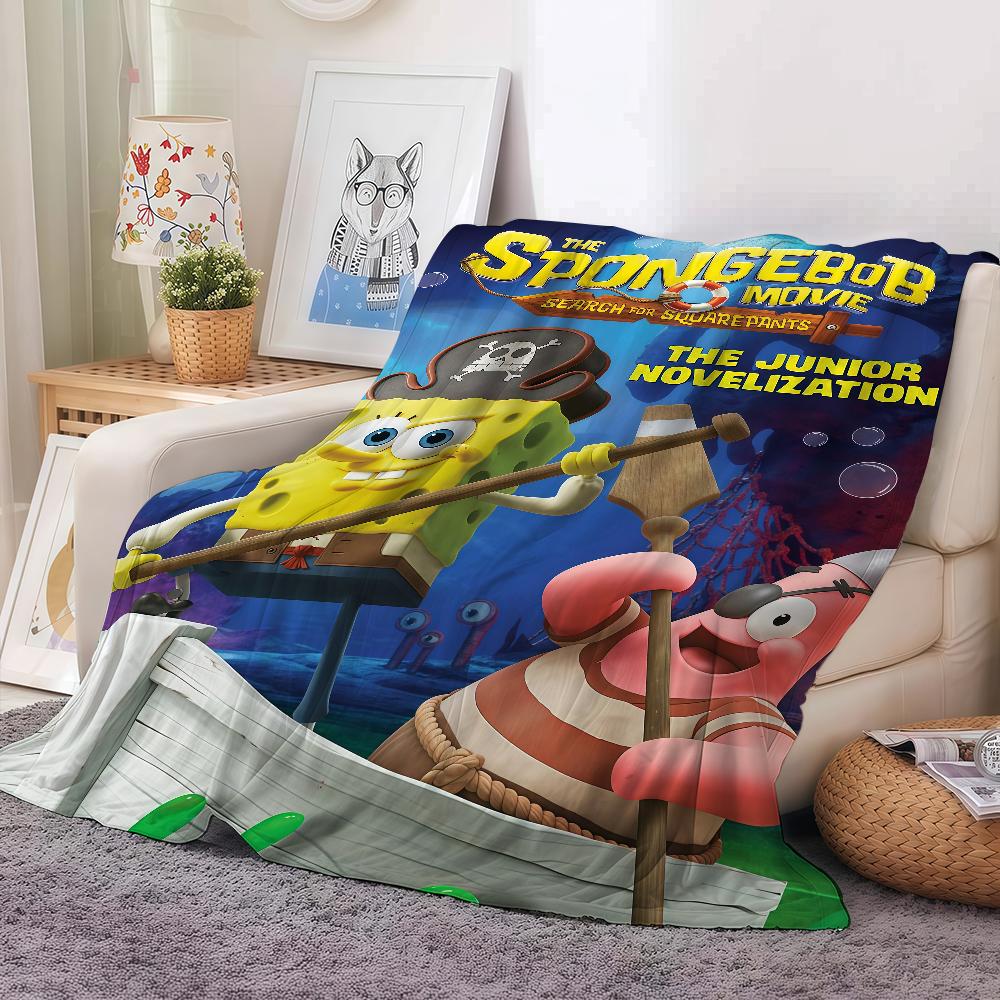 

Мультяшное одеяло с изображением Губки Боба и Квадратных Штанов. Теплое и мягкое, подходит для спальни, гостиной, дивана, кровати, офиса, путешествий, кемпинга. 30x40in