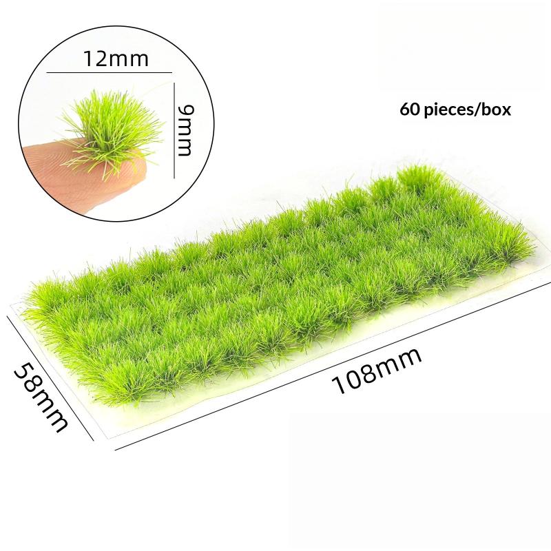 32/60Pcs Resin Static Scenery Ornament Static Grass Tuft Model Grass Tufts Terrain Model Kit Fake Moss Grass For Train Lands