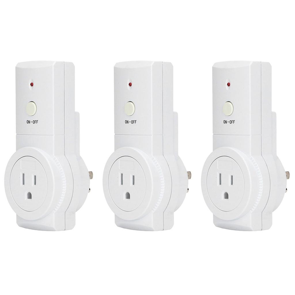 Wireless Switch Socket with Remote Control Smart Outlet Set Built in Battery