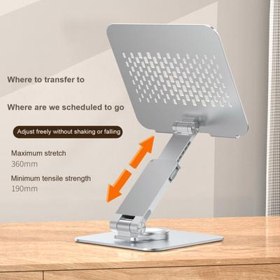 Multifunctional Lifting Laptop Stand 360-degree Rotatable Aluminum Alloy Bracket for Notebook Phone Tablet