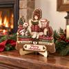 Retro Christmas Centerpieces Book Lover Gifts for Women, Just A Girl Who Loves Wooden Plaque, Winter Home Decor 2D Flat Reading Block Sign with Stand