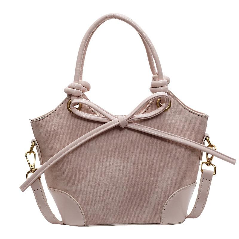 Retro Bag Women's Spring and Summer Trend Line Versatile Texture Hand Bag Shoulder Crossbody Bucket Bag