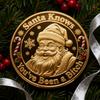You Ain't Getting Shit Coin Funny Santa Claus Middle Finger Coin Novelty Metal Christmas Commemorative Challenge Coin Gag Gift for Friends